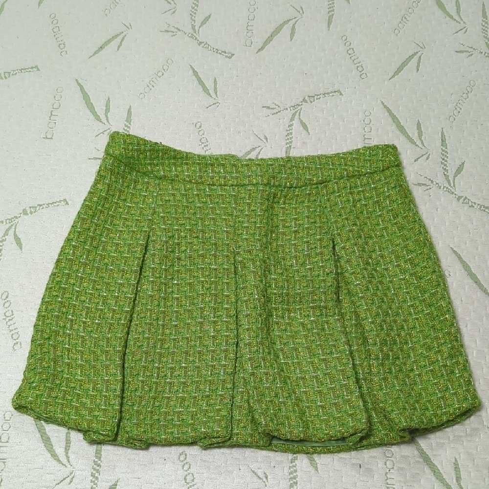 Green Tweed Blazer & Skirt Set - Picture 6 of 13